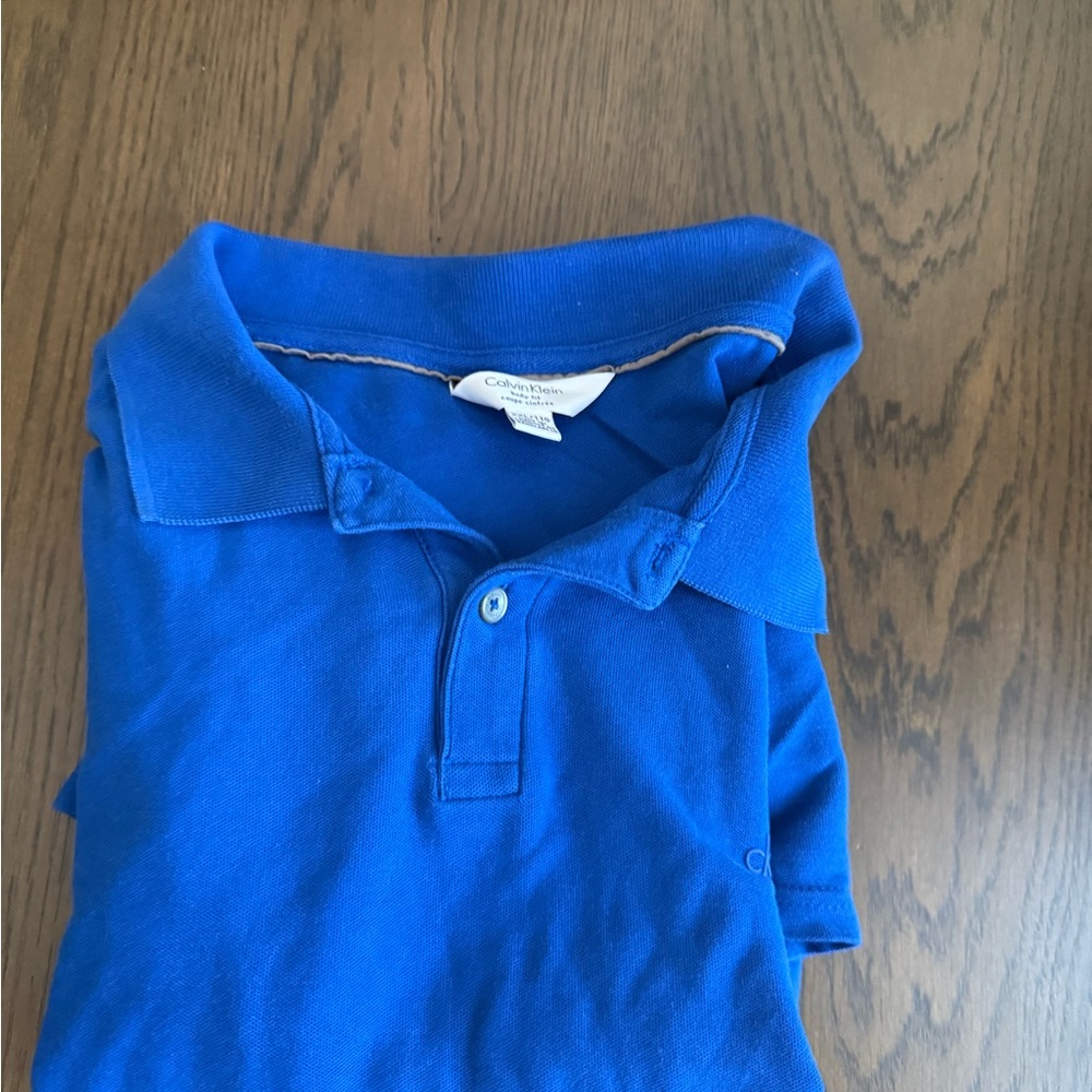 Calvin Klein Mens Blue Polo Shirt